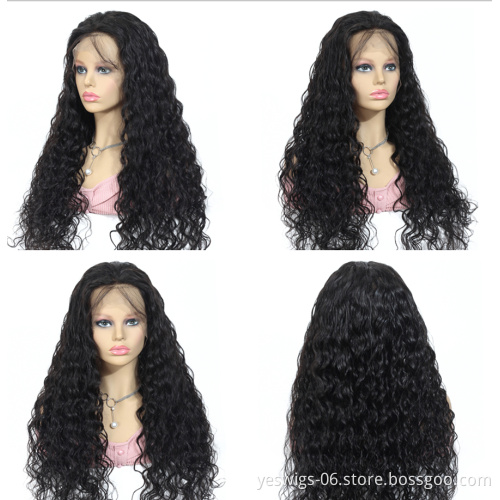 Wholesale Mink Lace Front Wig Vendor Unprocessed Peruvian Hair Virgin Cuticle Aligned Human Hair Frontal 360 Lace Wig Deep Wave